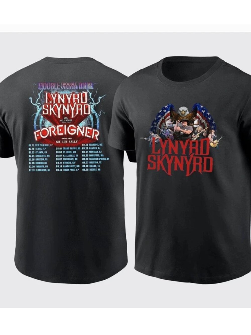 Lynyrd Skynyrd Foreigner Double Trouble Tour 2026 T-Shirt